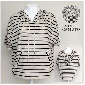 Two By Vince Camuto Striped Hooded Blouse